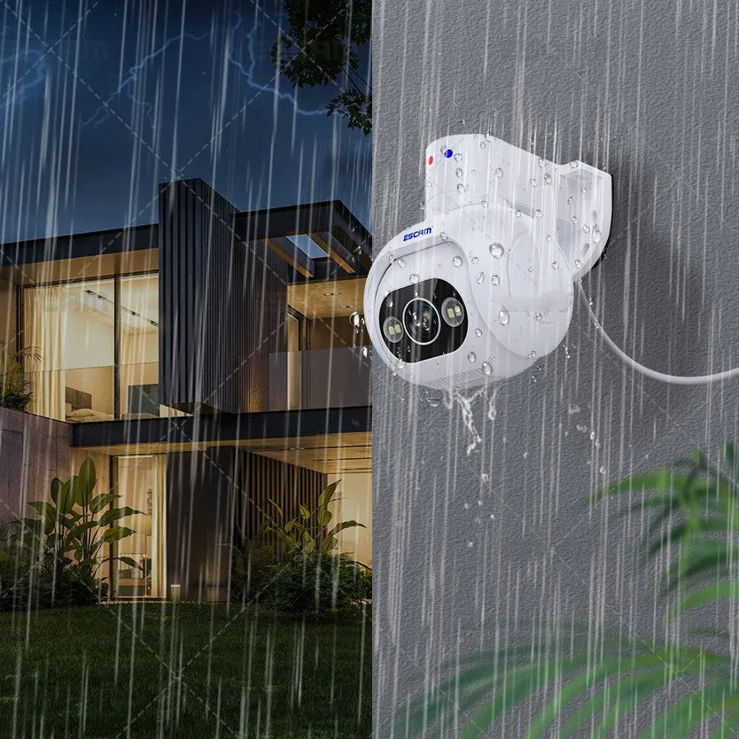 4MP smart colour night vision H265 security camera with wall mount bracket