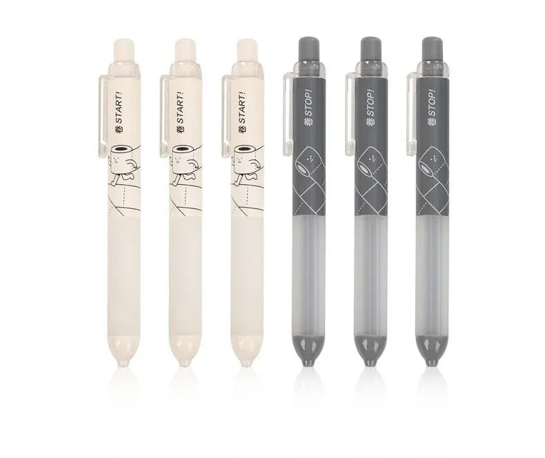 A black and white minimalist 0.5mm automatic pencil with a cloud grip, showing the HB lead hardness.