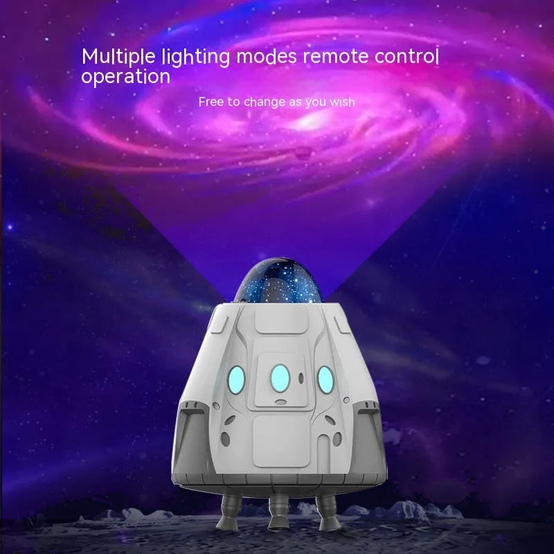 White space capsule ambience light projecting northern lights starry sky patterns with remote control