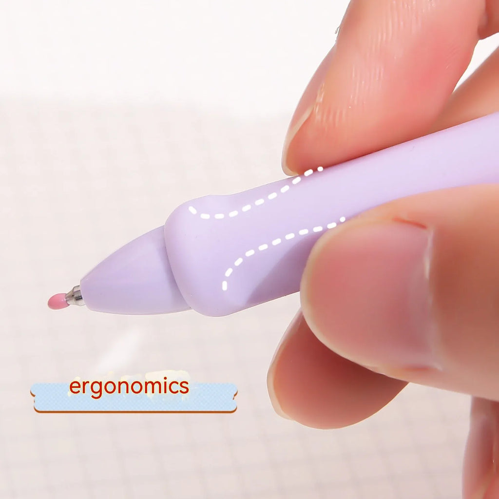 Macaron colour press gel pen with 0.5mm tip showing smoked ink refill options