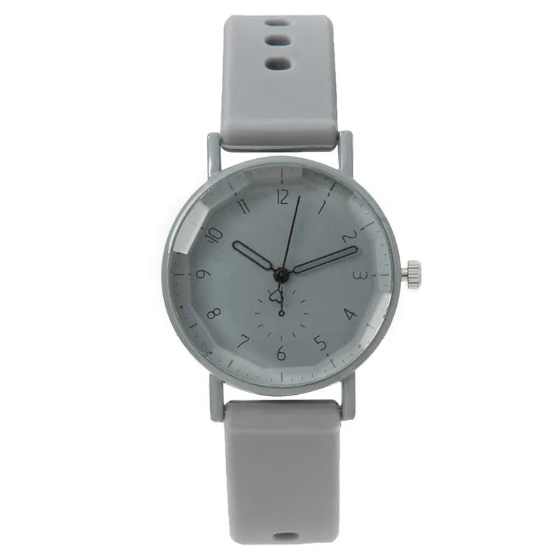Women's digital silicone quartz watch with 33mm dial in mint green colour cartoon design
