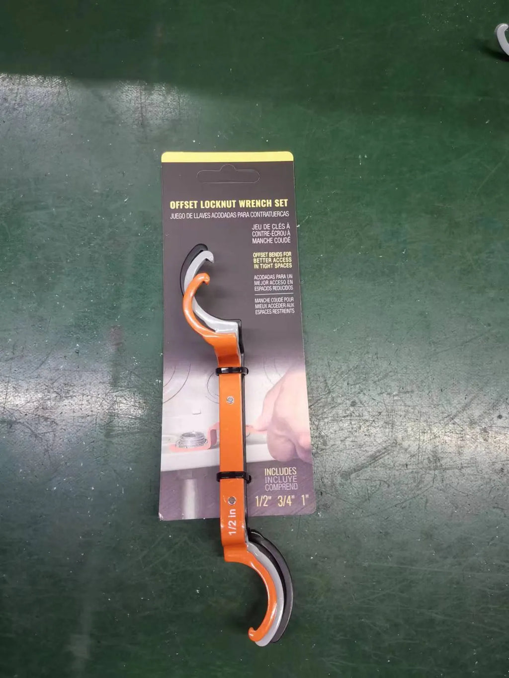 Crescent magnetic locking wrench set with orange, grey, and black adjustable spanners.