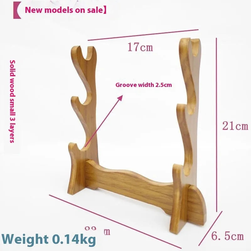 Handmade wooden multi layer wall bracket shelf in Chinese style design