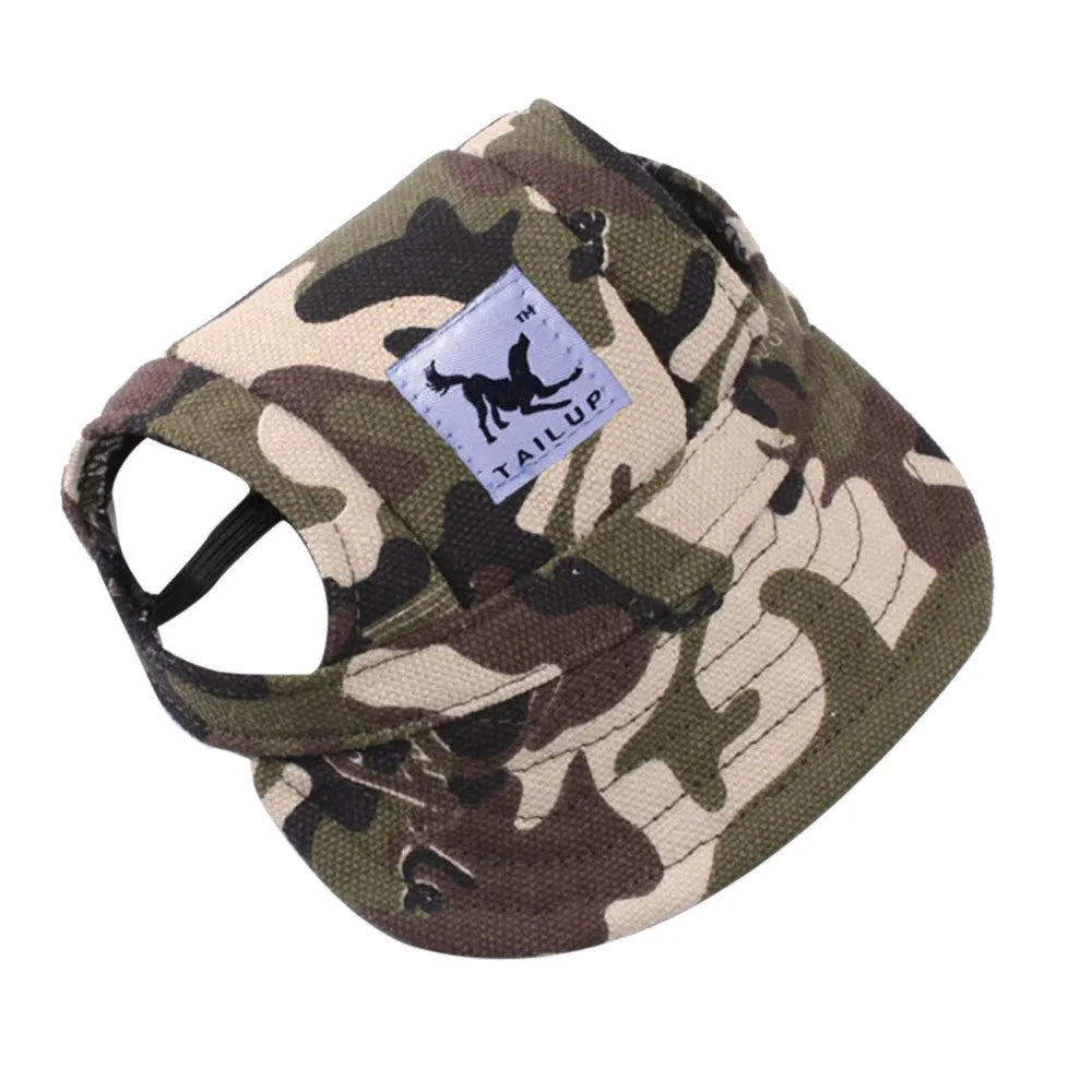 Oxford cotton dog sun hat in baseball cap style for small medium pets outdoor tourist use