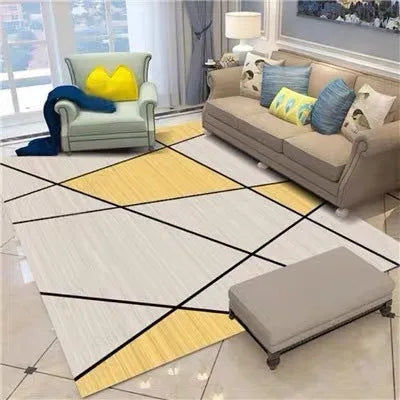 Modern minimalist Nordic style rectangular check carpet 40x60 cm in polyester fibre, three colour options