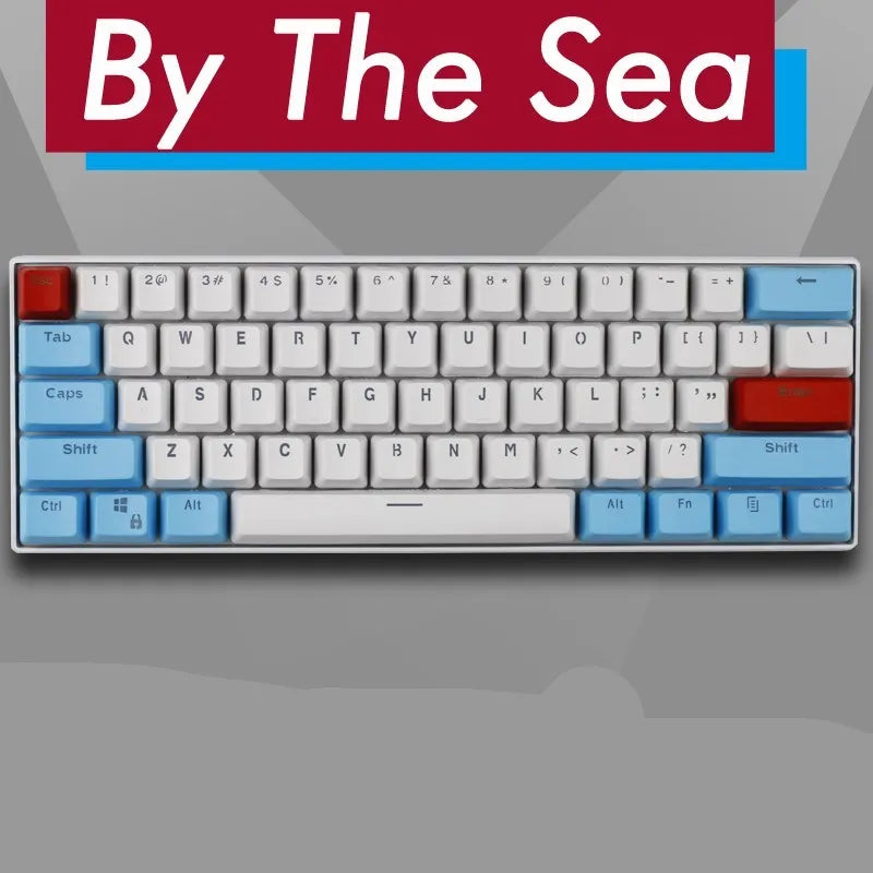 PBT transparent keycap set with two-shot injection legends, OEM height profile, matte finish for mechanical keyboard