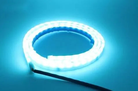 12V LED strip light for car decoration, soft flexible colour lamp in blue or red, 90cm to 150cm