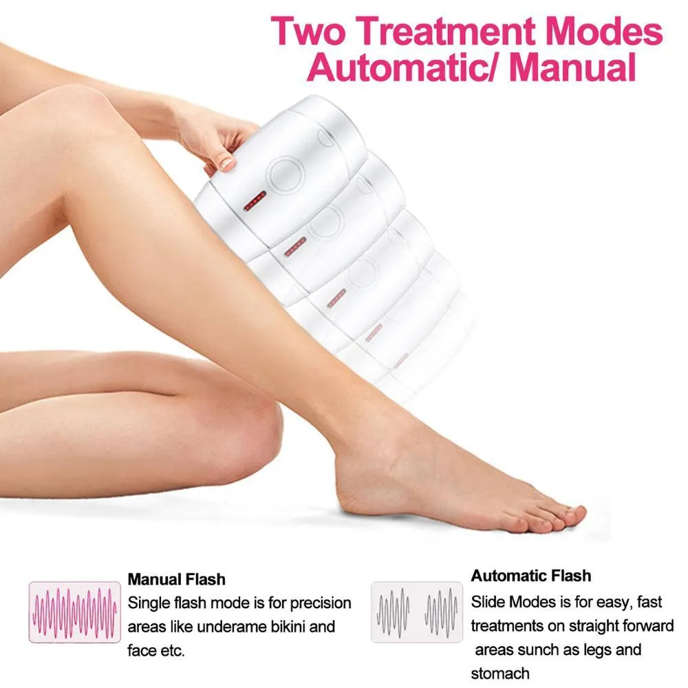 White home laser hair removal instrument with UK plug and compact design