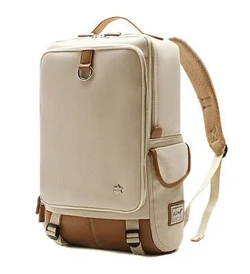 Men's large backpack in durable Oxford fabric, shown in army green colour, dimensions 30cm by 16cm by 46cm.