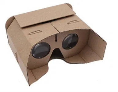 Paper virtual reality glasses for mobile phones showing 3D content