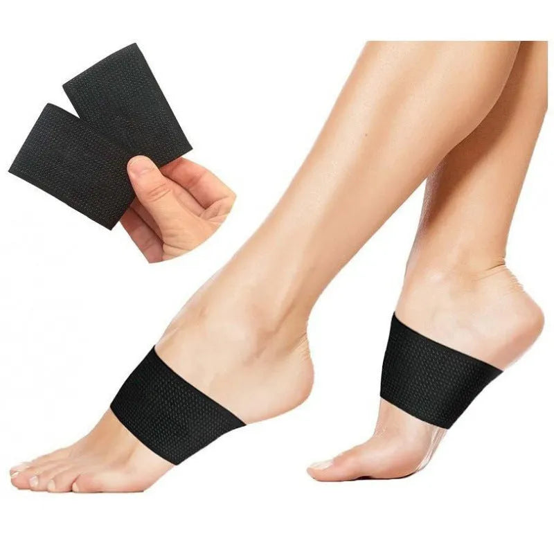 Elastic arch support foot bandage for flat feet in ordinary and heart style options