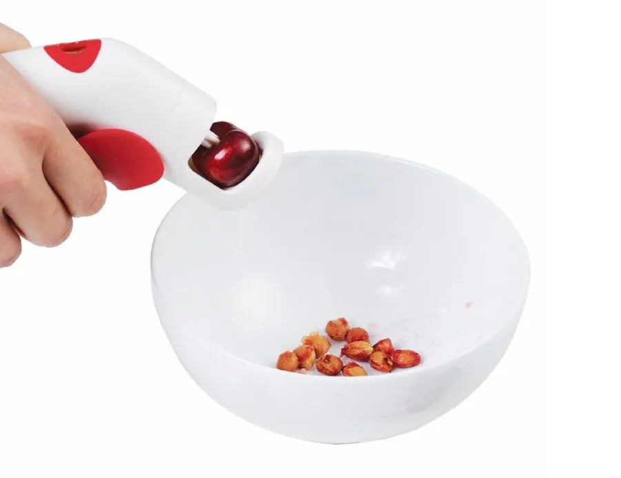 Cherry kernel remover kitchen tool with stainless steel tip and plastic handle