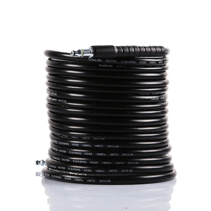 Black high pressure cleaning water pipe in 10m or 5m length, engineering plastic hose for car washing and garden watering