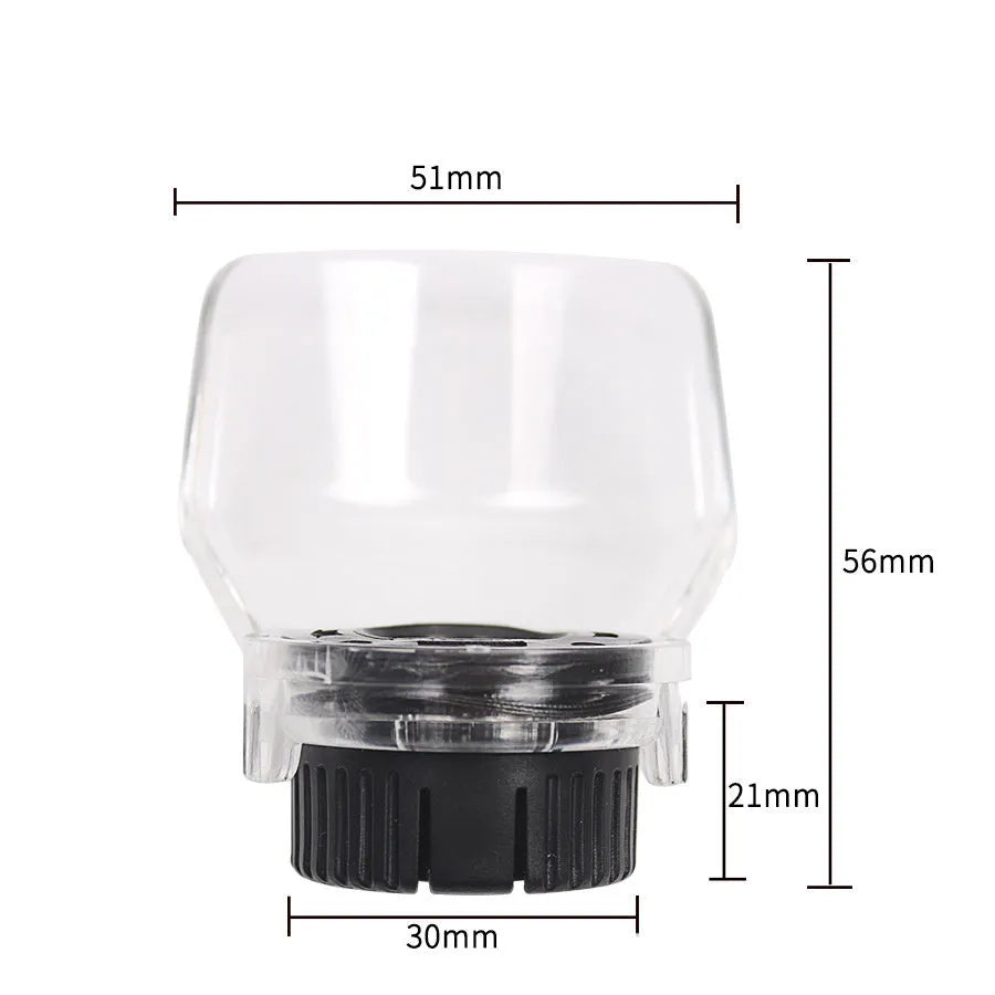 Clear plastic protective cover for Delta angle grinder with 17.5-19mm thread port