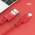 Straight head Type-C charging cable in multiple colours including black, purple, red, white, and yellow.