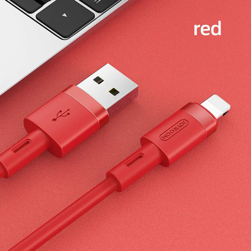 Straight head Type-C charging cable in multiple colours including black, purple, red, white, and yellow.