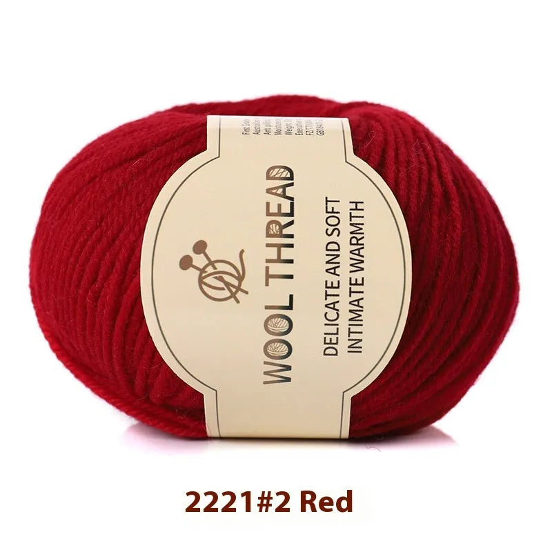 Hand knitting wool yarn roll for baby clothes with 10 needle specification in various colours