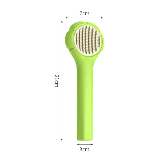 Floating needle comb for short-haired cats and dogs, 63g, in six colours including blue, green, pink, white and yellow.