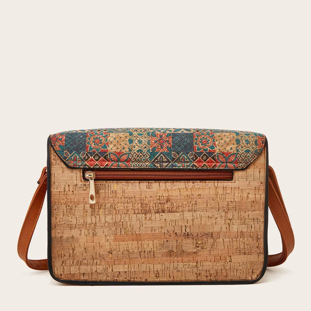 Women's printed PU leather crossbody bag showing large capacity and single strap, available in multiple print designs.
