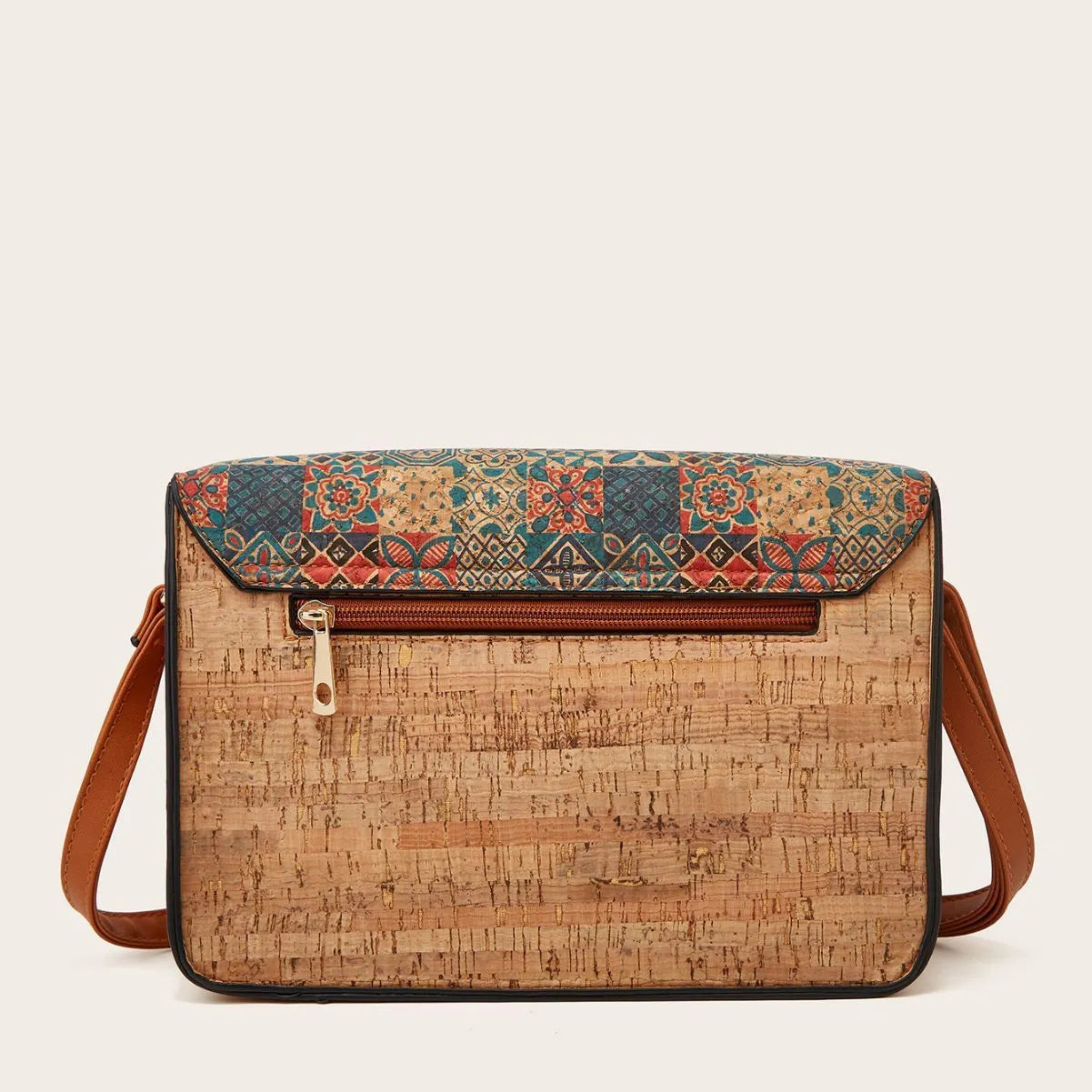 Women's printed PU leather crossbody bag showing large capacity and single strap, available in multiple print designs.