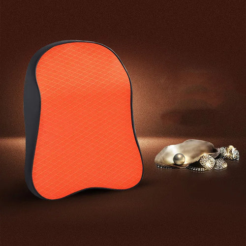 Car seat headrest cushion with memory cotton filler and polyester cover in beige colour