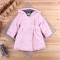 Kiethleen winter hooded coat for little girls in pink colour