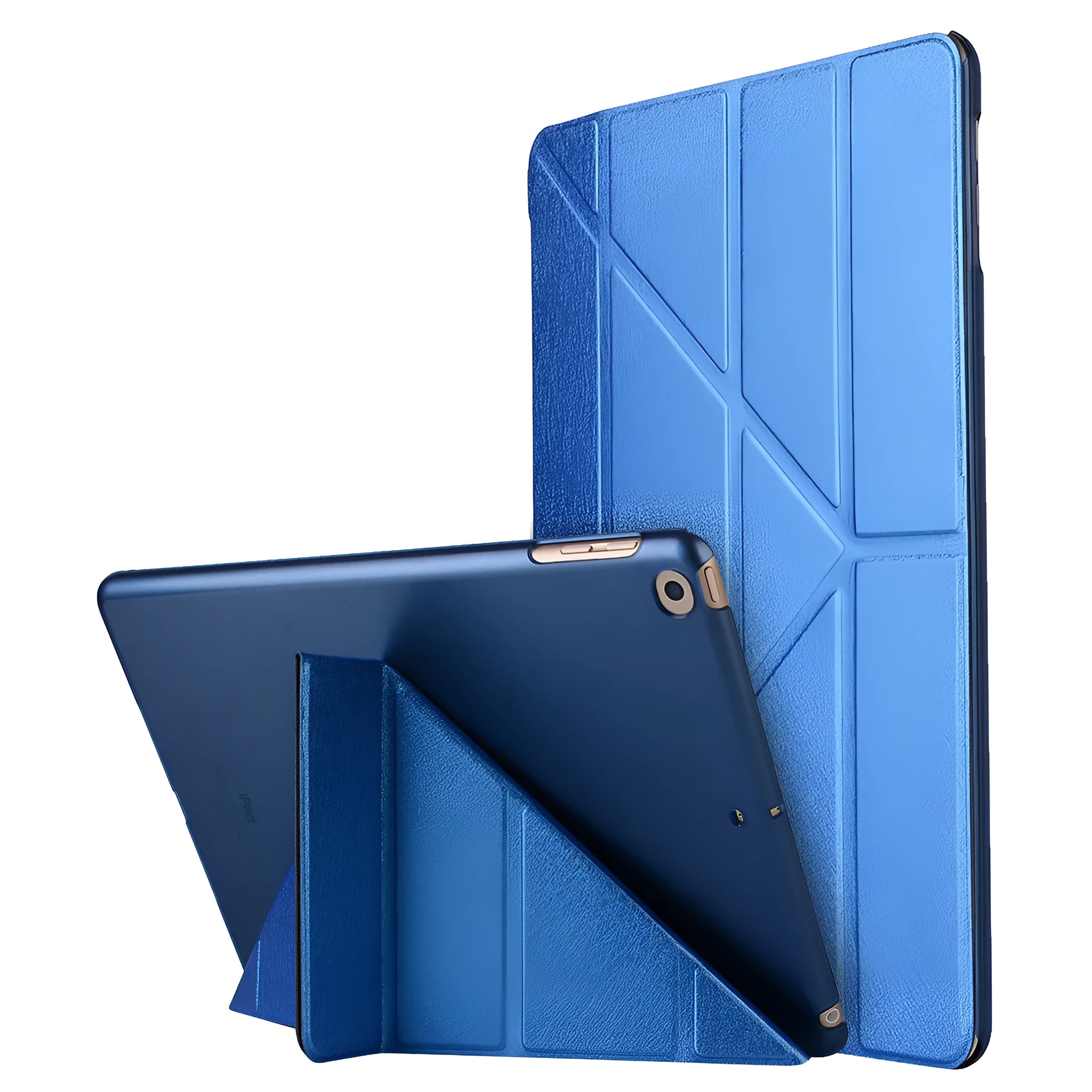 Ultra-thin PU leather protective case for iPad 9.7 and Pro 11, in black, showing front cover with precise cutouts
