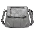 REPRCLA women's black crossbody messenger bag in soft PU leather, 25cm x 22cm x 3cm, two-layer design