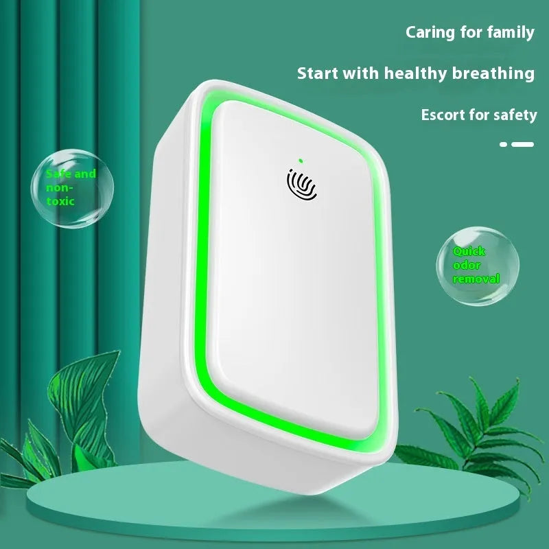 White wall-mounted plastic air purifier for 21-30 sq m rooms with anion and odour removal functions