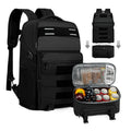 Black polyester Oxford cloth oversized casual outdoor backpack with air cushion shoulder strap