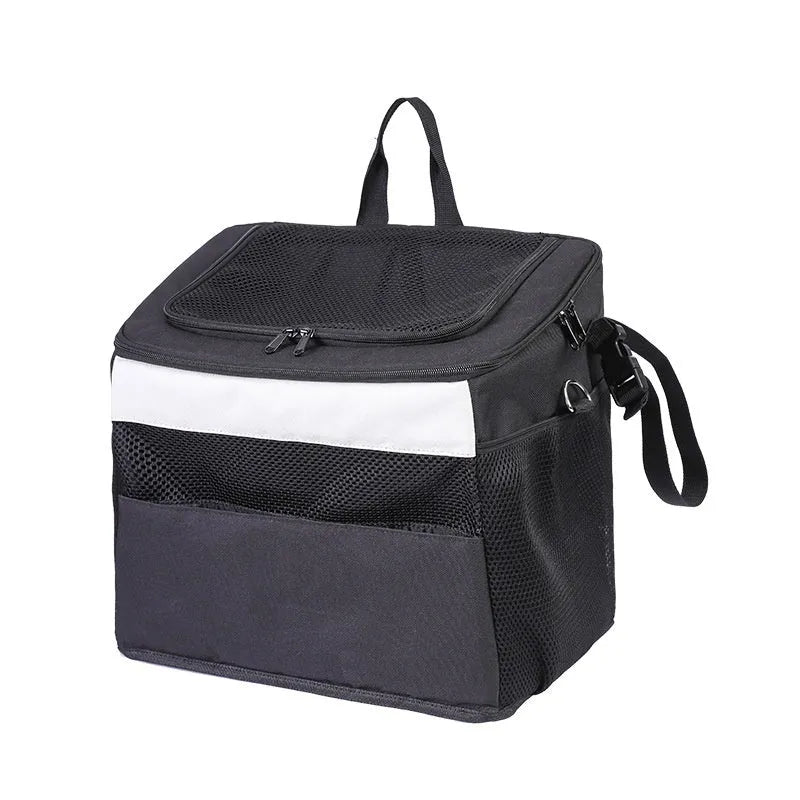 Oxford cloth car pet backpack for dogs and cats, 37 x 25 x 35cm, white or black, under 6.00kg capacity