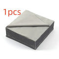Microfiber glasses cleaning cloth 130x130mm square gray colour