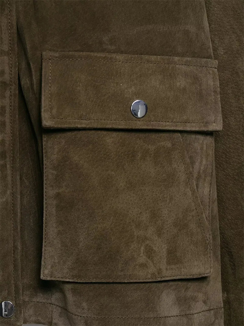 Women's PU fabric casual jacket in picture colour with regular fit Japanese Korean style