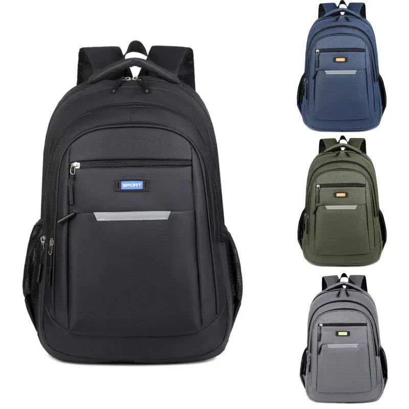Men's casual backpack in Oxford cloth available in grey, black, green and blue colours