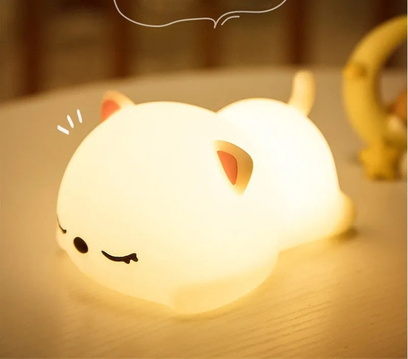 Silicone bedside night light 0.45W low voltage 137x98x76mm colourful remote control option