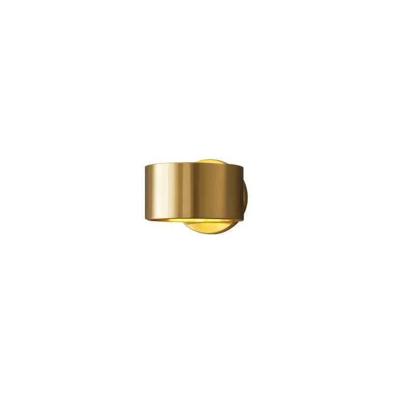 Modern wall lamp with a copper-colour finish, shown in black and gold options.