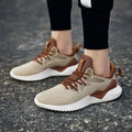 Men's breathable running shoes with mesh upper and front strap in various colours