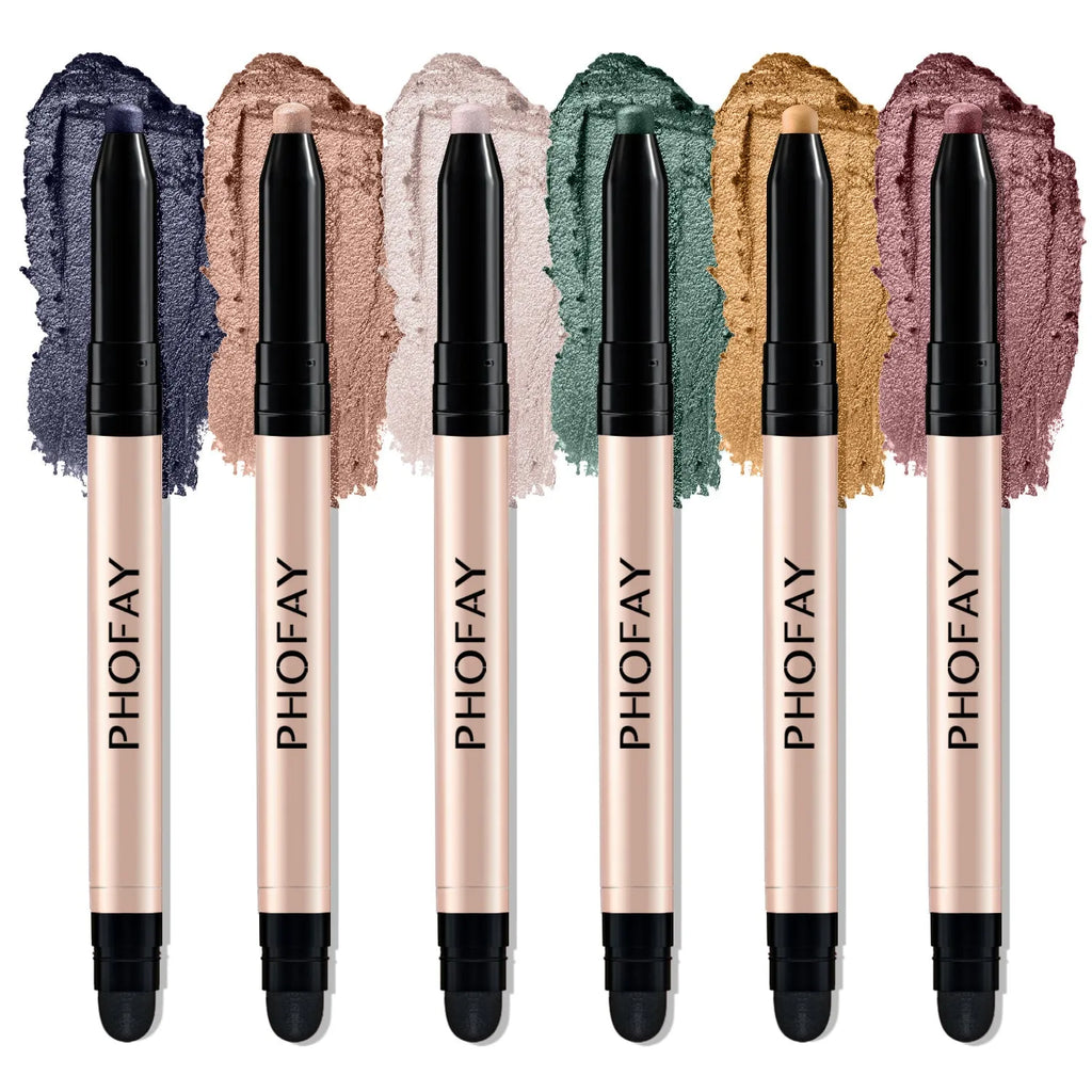 PHOFAY Eyeshadow Stick 0.6g waterproof cream eyeshadow with built-in smudger in multiple colour options