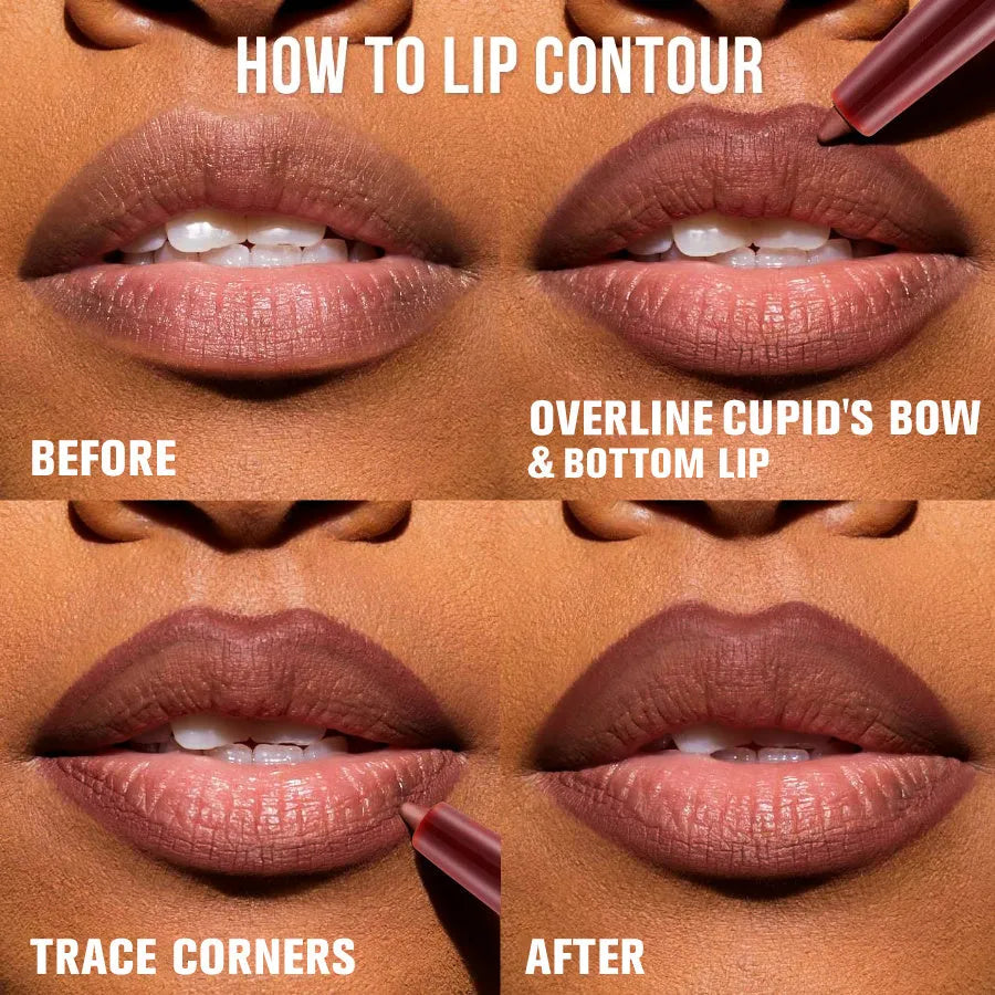 PHOFAY Lipliner waterproof anti-fading 0.8g lip pencil in colour options 01-08 with precise tip
