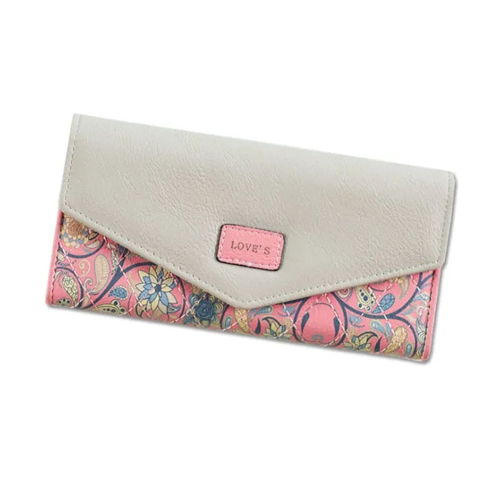 PU leather three-fold student wallet with a buckle closure shown in one of five colours