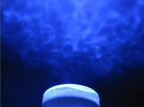 Blue ocean-themed LED projection lamp for fixed installation with DLP correction.