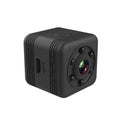 Black SQ29 waterproof sports camera shown with MicroUSB port and support for 32GB TF cards.