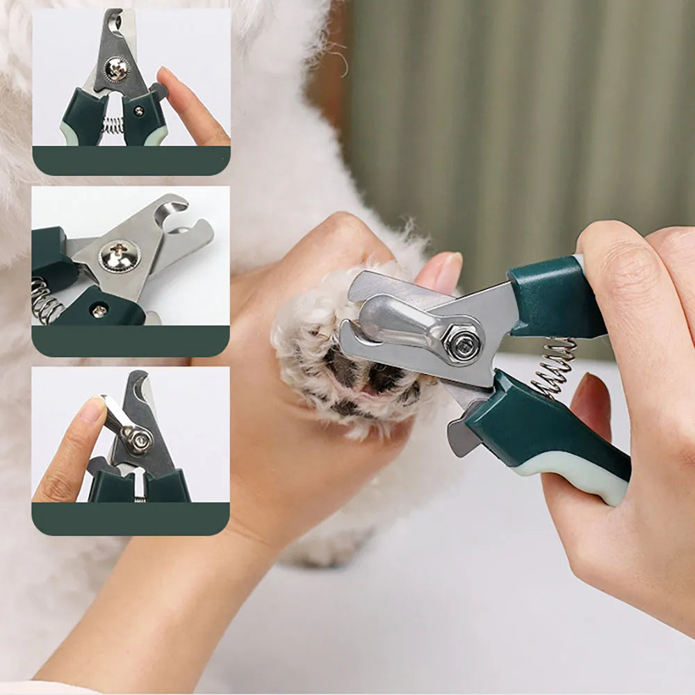 8-in-1 dog grooming kit with cordless low noise clippers, slicker brush, nail clipper and carry case