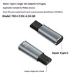 USB-C charging adapter for electric shaver with aluminium alloy case in black or grey colour