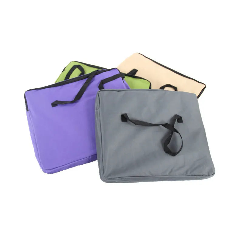 Pet car seat bag in almond colour with quilted fabric and mesh panels on car passenger seat