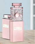 Pink handheld perfume fan with rechargeable battery for fragrance application