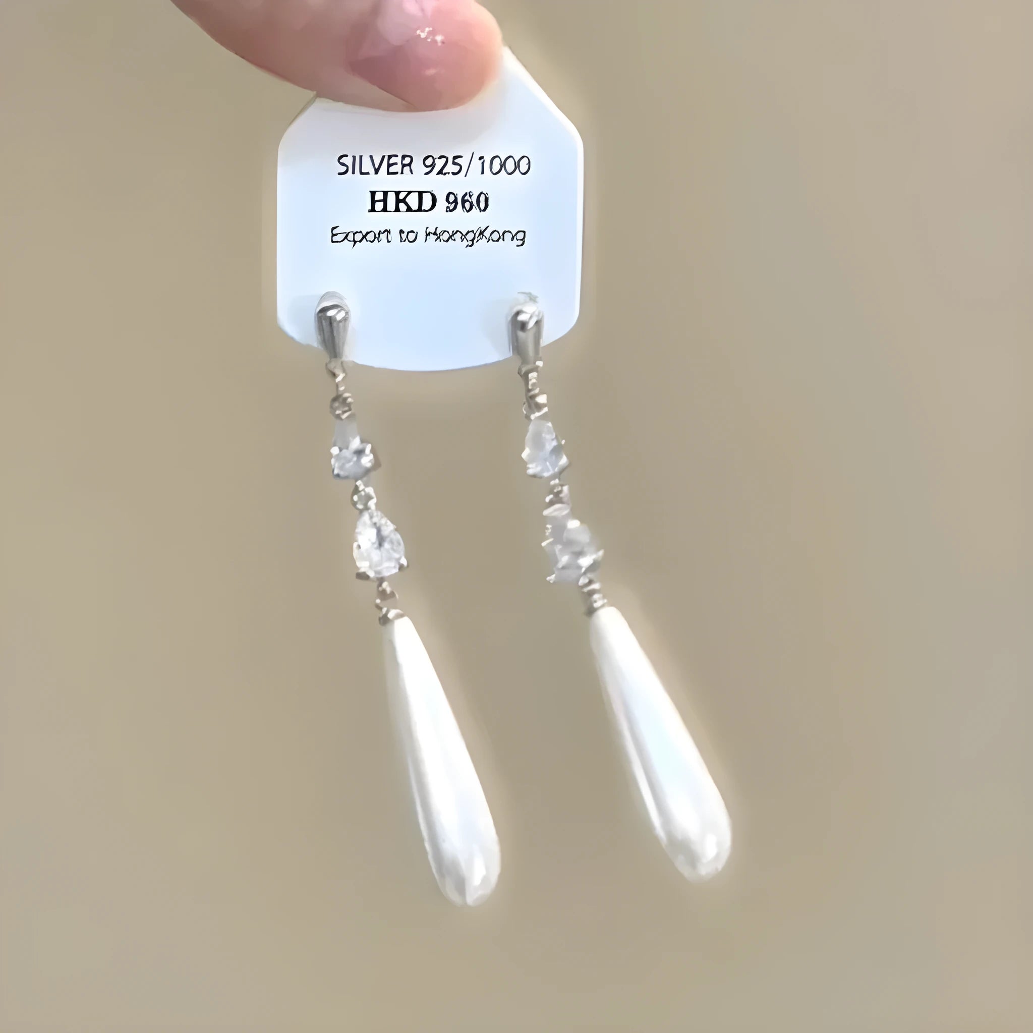 Geometric heart shaped rhinestone ear clips with star and tassel decoration on electroplated alloy