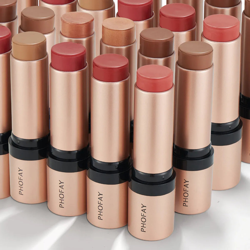 PHOFAY shaping contour stick with built-in brush, 10g, for cheekbone and jawline contour