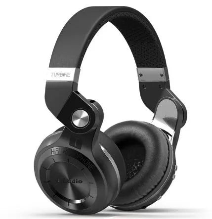Bluedio T2 Plus wireless Bluetooth headset in black, blue, red, or white colour with over-ear design and headband.