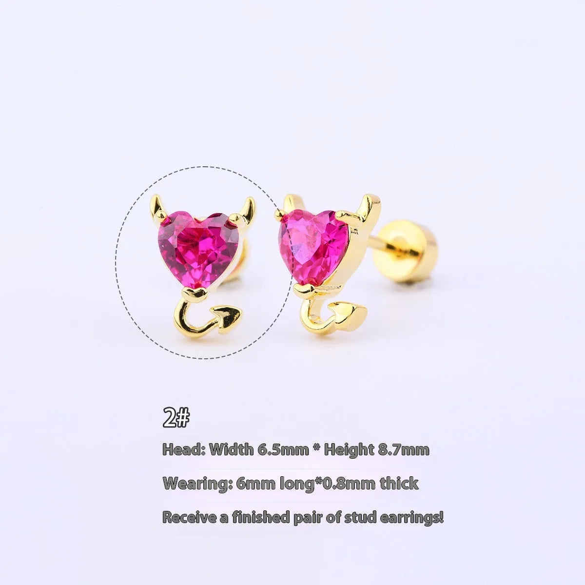 316L stainless steel Halloween drop earrings with real gold plating, skull and devil eye design, 6cm length, unisex